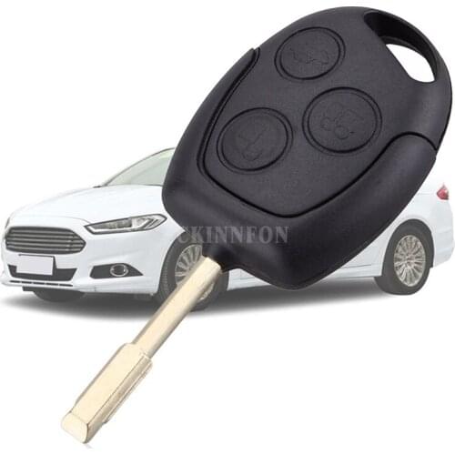 100Pcs/Lot 3 Buttons Blade Uncut Remote Car Key Shell Case Fob Covers For Ford Focus Mondeo Festiva Fusion Suit Fiesta KA