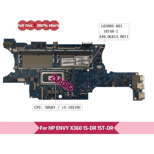 18748-1 L63885-601 For HP ENVY X360 15-DR 15T-DR laptop motherboard L63885-001 448.0GB13.0011 with i5-10210U 100% tested OK