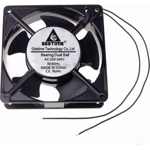 2Pcs lot Gdstime Ball AC 220V 240V 12cm 120mm x 38mm Industrial Ventilation Cooling Fan