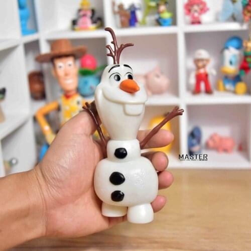 2 pieces 17cm Disney ice and snow romance Olaf cute cartoon doll hand model ornament toy hand joint movable snowman