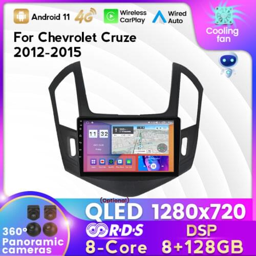 MEKEDE 2 din 6+128G Octa-core Android 11 RDS Car Multimedia Video Player For Chevrolet Cruze 2012-2015 Navigation GPS IPS screen