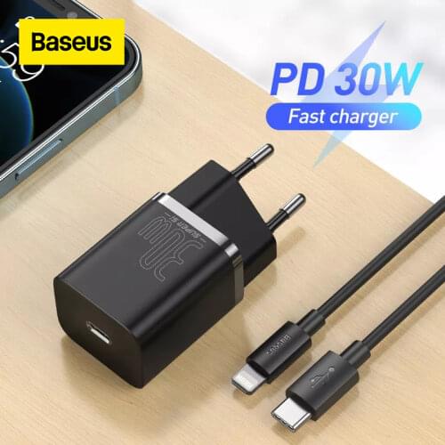 Baseus 30W USB Charger Super Si USB Plug Fast Charger For Xiaomi Samsung QC 3.0 PD Quick Charge For IPhone 12 pro max 11 8