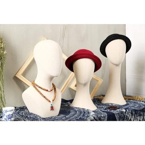 Free Shipping!! New Style Fabric Cover Head Mannequin Head Manikin For Hat Display Hot Sale