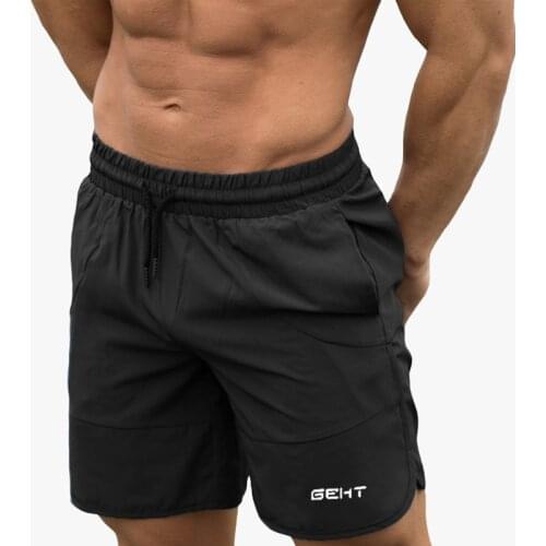 Brand Men Gyms Fitness Loose Shorts Bodybuilding Joggers Summer Quick-dry Cool Short Pants Male Casual Beach Brand Sweatpants