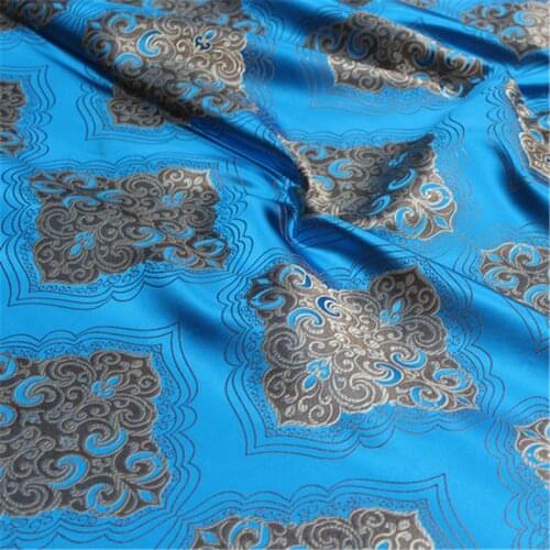 CF581 1Meter Blue/Red/Purple/Green Chinese Silk Jacquard Brocade Fabric Chinese Style Qipao Tang Suit Fabric Seat Cushion Cloth