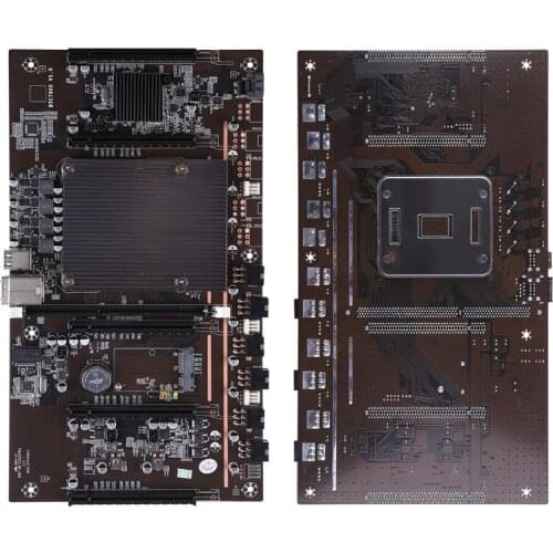 C1FB X79-H61 Mining Motherboard LGA 2011 CPU Socket 5 PCI-E Express 3.0 X8 Slots w/ E5-2620 CPU RECC 4G DDR3 memory 120G SSD