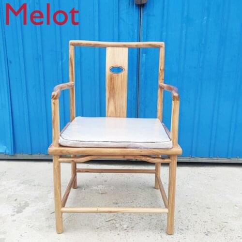 Northern Elm Wood Furniture Modern New Chinese Style Simple Solid Wood Dining Table Office Special Desk Zen Tea Table and Chair