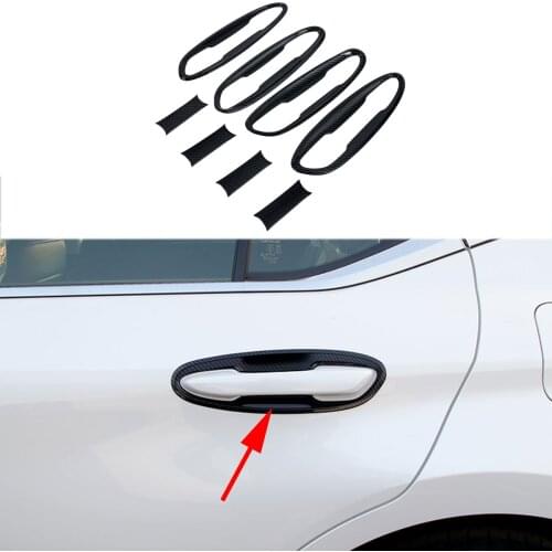 Door Handle Bowl Cup Cover Moulding Trim Fit For Lexus ES350 ES300h 2019 2020 2021 Accessories Carbon Fiber