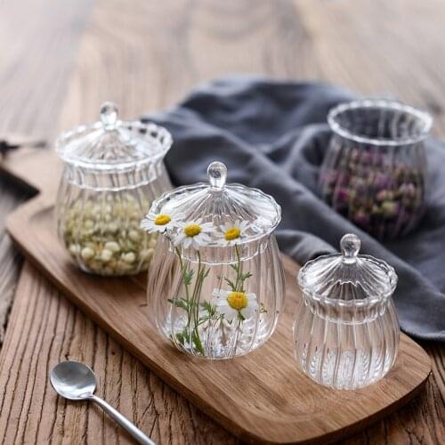 European Transparent Heat-resistant Glass Tea Can Coffee Pot Storage Bottle With Candy Jar Snack Cans