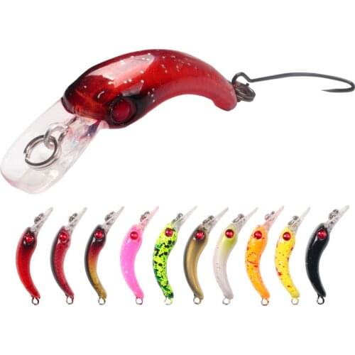1pcs Fishing Minnow Bait 3.7cm 1.5g Artificial Hard Mini lures Wobbler with single Hook carp Japan Crankbait Fishing Tackle
