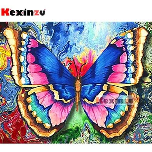 Full Square/Round Drill 5D DIY Diamond Painting Kit "Colorful butterfly" Embroidery Mosaic Cross Stitch Stickers Decor Gift K415
