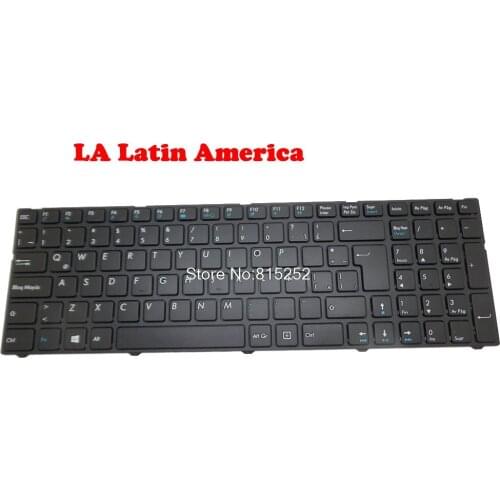 Laptop Keyboard For Pegatron C15 MP-13A86LA-528 0KN0-CN1LA12 Latin America LA New With Black Frame