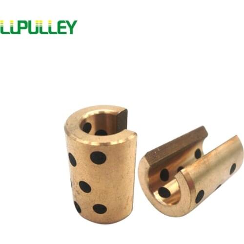 LUPULLEY Open Oilless Linear Graphite Copper Set Bearing Copper Bushing Self-Lubricating LM12OP/LM16OP/LM20OP/LM25OP/LM30OP