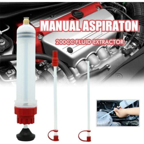 200cc Car Oil Fluid Extractor Filling Syringe Delivery Bottle Manual Pumping ATV Boat Oil Fluid Transfer Pump Auto Accessories