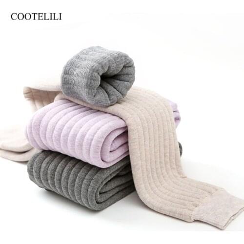 COOTELILI Warm Winter Leggings For Girls Thick Warm Elastic Waist Girls Leggings Kids Long Pants Girl Clothing