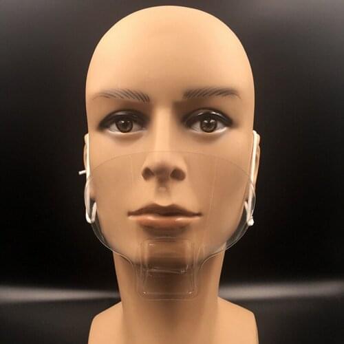 Mask Against Droplets Catering Food Hygiene Plastic Kitchen Restaurant Waterproof Shield 50Pcs/Box Anti-Saliva Chef Masks