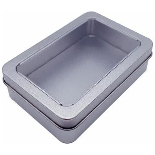 10.7*7*3cm Open Window Metal Storage Cases, Tin Boxes Steel display packaging can Free Shipping SN3591
