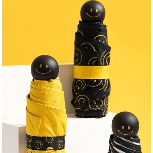 Cute little mood series umbrellas 5 fold sunscreen umbrellas student umbrellas