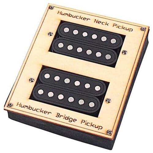 Humbucker Pickup Set Fiber Alnico 5 Magnets Four Conductor Wired use for guitar