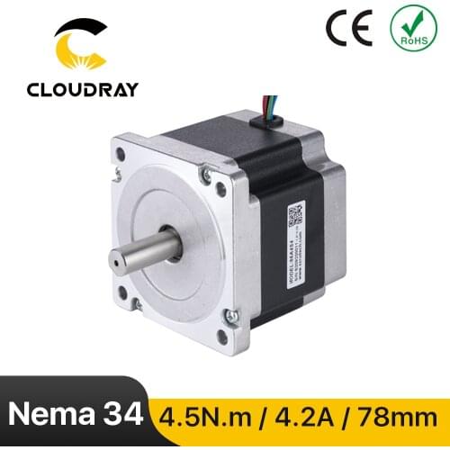 Nema 34 Stepper Motor 2 Phase 4.5N.m 4.2A（34CS45F-420）4-lead Stepper Motor for CNC engraving milling machine high torque