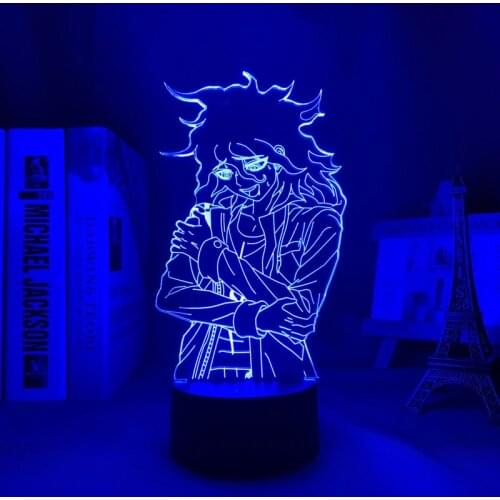 Led Light Anime Danganronpa Nagito Komaeda Figure for Kid Bedroom Decoration Birthday Gift Room Decor Danganronpa 3d Lamp Manga