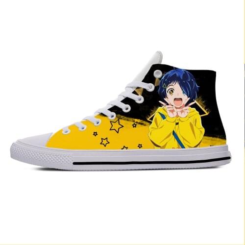 Japanese Anime Manga Wonder Egg Priority Ohto Ai Casual Cloth Shoes High Top Lightweight Breathable 3D Print Men Women Sneakers