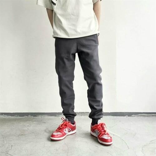 High Quality Fleece Twill Pants Kanye West Slim Fit Jogger Men Winter Streetwear