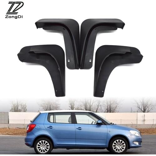 ZD Car Front Rear Mudguards For 2011 2012 2013 Skoda Fabia Hatch Accessories Splash Guard Car-styling Fender 1Set/4Pcs Mud Flaps