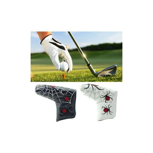 1pc Golf Putter Cover Spider Embroidery Pu Waterproof Anti-dust Putter Head Covers Putter Head Protector Golf Care Accessories