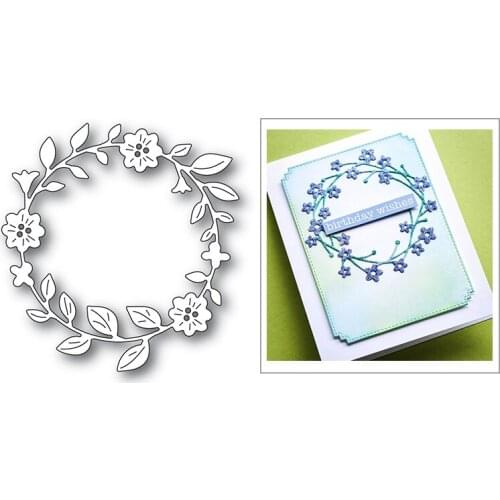 2020 Halloween New Flower Wreath Plant Metal Cutting Dies for DIY Scrapbooking and Card Making Decorative Embossing No Stamps