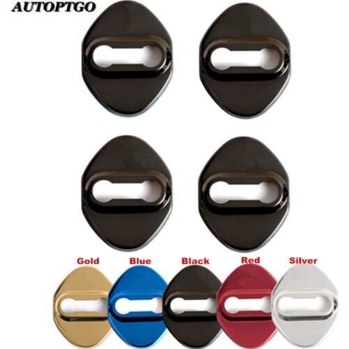 4Pcs Stainless Steel Car Door Lock Catch Protective Cover Cap Kit For Honda Civic Accord Crv CR-V DoorLock