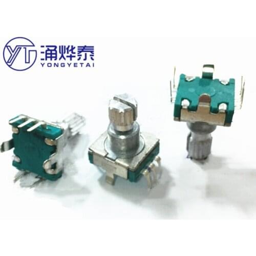 5PCS EC11 type encoder switch 30 positioning 15 pulse axis length 12MM zigzag axis vehicle code S