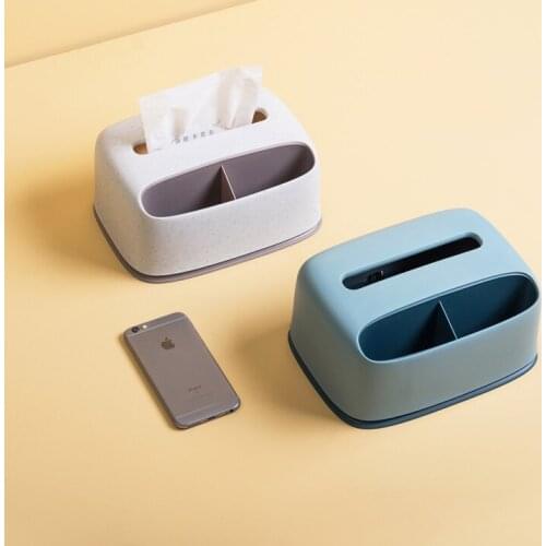 Household Removable Tissue Box Napkin Organizer Baby Wipes Paper Storage Case Car Paper Towel Multi-cell Holder for Dining Table