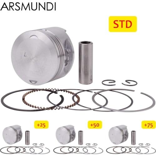 Motorcycle Engine Parts Pistons Rings Set 49MM STD Standard +25 +50 +75 Cylinder Bore Size For YAMAHA XV250 XV 250 Accessories