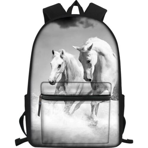 HaoYun Childrens Canvas Backpack Cute Horse Prints Pattern Students School Book Bags Little Kids Fashion Travel Backpacks