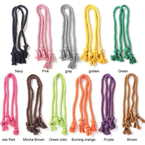 Home Cotton Linen Curtain Buckles Tie Rope Solid Color Curtain Tieback Holder Clips Rope Home Decor Curtain Decorative Accessori