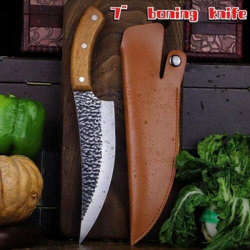 Home forged handmade kitchen knife American quality chef knife home set knife sharp slice knife boning knife sashimi knife