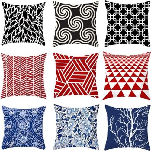 Geometric Cushion Cover 45x45 Pillowcase Sofa Cushions Decorative Pillowcover Polyester Home Decor Pillow Cases