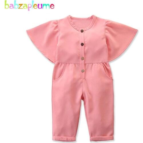 One Piece Clothing 2020 New Summer Outfit Cute Pink Baby Girls Romper Fashion Short Sleeve Kids Jumpsuit Toddler Clothes BC1228