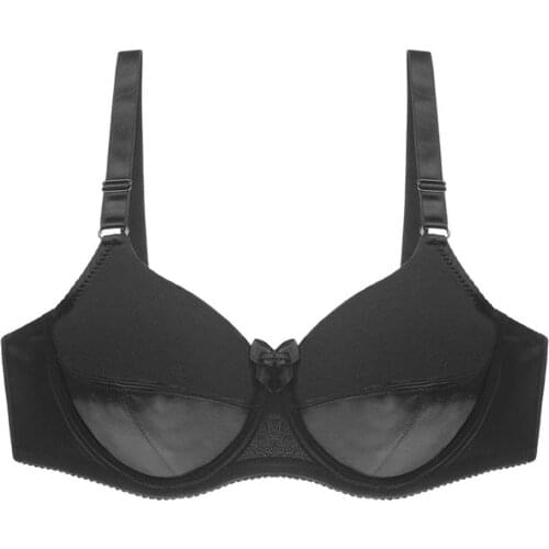 Hot Sales Bra Women Big Underwire Unlined Bras Everyday Sexy Lingerie Solid Simple 36 38 40 42 44 46 48 C E Plus Size