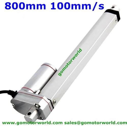 Best heavy duty Linear Actuator 12V 24V 800mm Stroke 1600N load 100mm/s speed fast linear actuator manufacturer