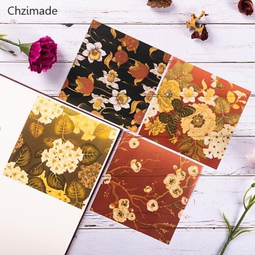 Lychee Life 8Pcs/lot Japanese Flower Decorative Paper Sticker For Diy Journal Diary Planner Scrapbooking Decorative Paper Crafts
