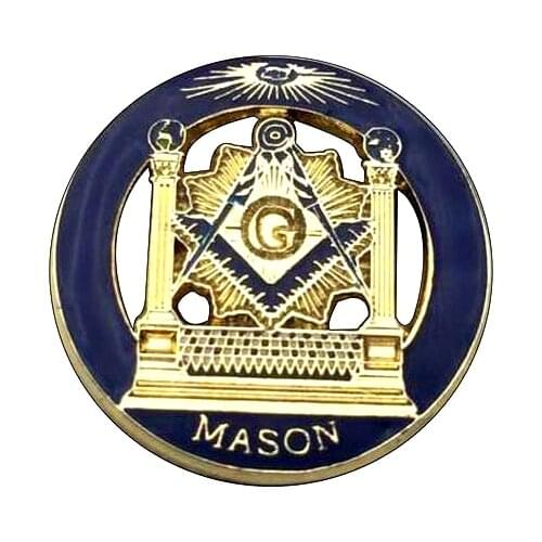 Masonic Lapel Pins Gold Mason Temple Brooch Gifts Badges With Butterfly Clutch,1"