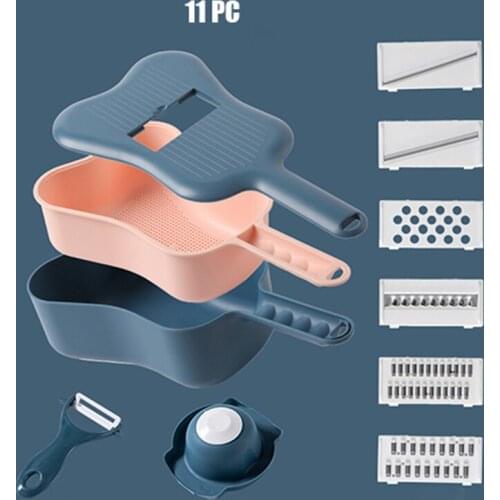 Multi-function Potato Carrot Cucumber Mandoline Slicer Cutter Grater Shredders with Strainer / Kitchen Fruit and Vegetable Tools