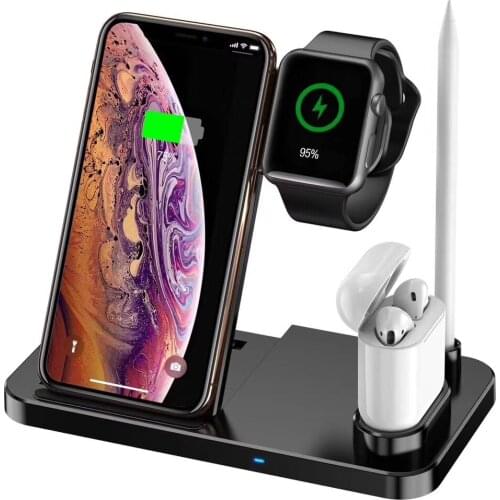 1pcs 4 In 1 Multi-function Wireless Charger Suitable For IPhone Headset Smart Watch And Pen Charger