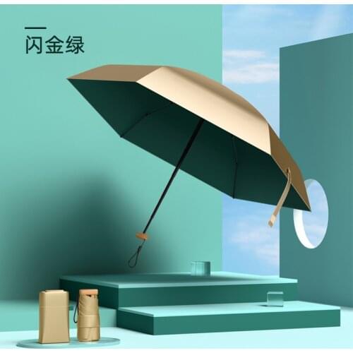 5 Fold Fashion Small Windproof Umbrella Cute Womens Umbrella Patio Waterproof Parasol Beach Uv Sunny Paraguas Rain Gear EH50UM