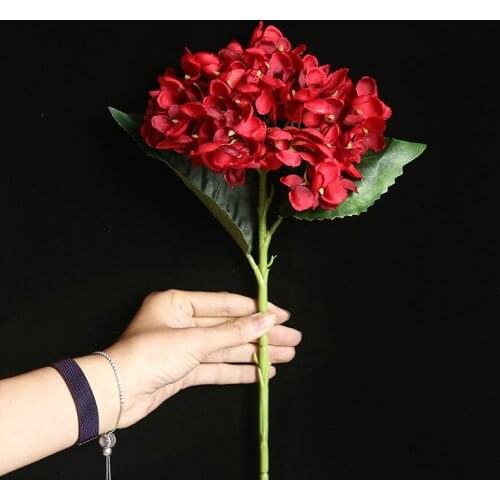 1 Bundle Silk Hydrangea Bride bouquet for home decor christmas decorative flower wedding Flower wall set artificial flowers