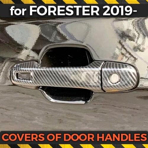 Covers of door handles case for Subaru Forester 2019- ABS plastic 1 set / 8 pcs molding decoration car styling