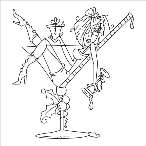 10x10 Woman lying in a cup New Transparent Clear Rubber Stamp Sheet Cling Scrapbooking Photo Album PaperCard DIY Craft