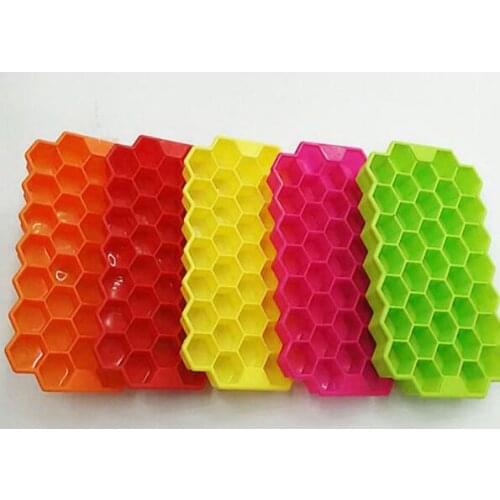 New Arrive SILICONE HONEYCOMB ICE CREAM MAKER HONEYCOMB ICE CUBE TRAY 37 CAVITY ICE MAKER FORM DIY KITCHEN TOOLS